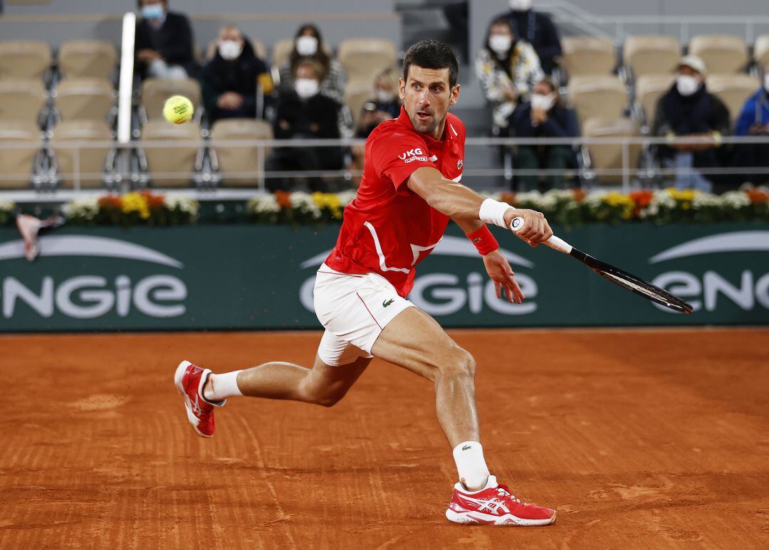 Novak Djokovic en las semifinales de Roland Garros