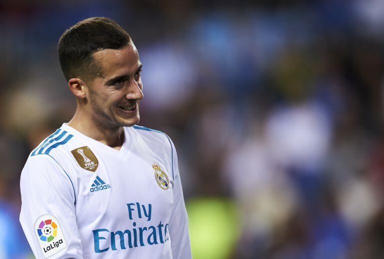 Lucas Vázquez, durante un partido con el Real Madrid