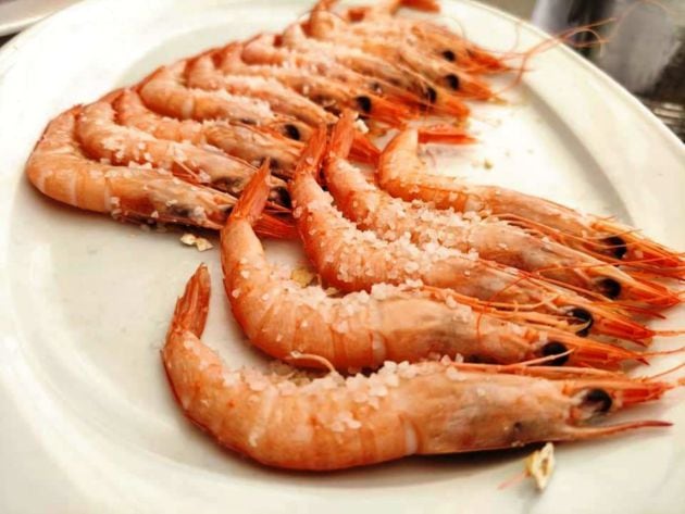 Gambas cocidas