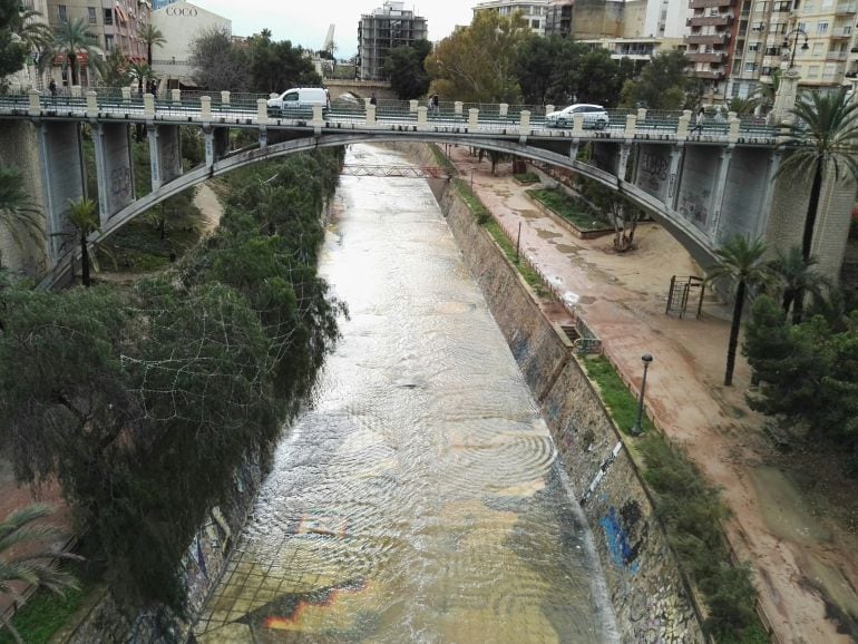 Así estaba el río Vinalopó este mediodía