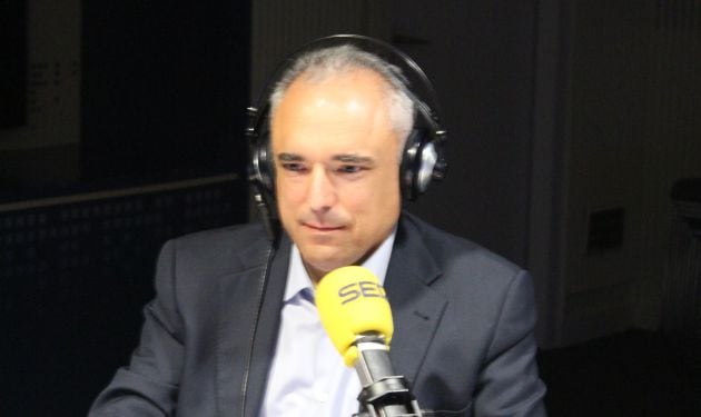 Rafael Simancas, en los estudios de la Cadena SER