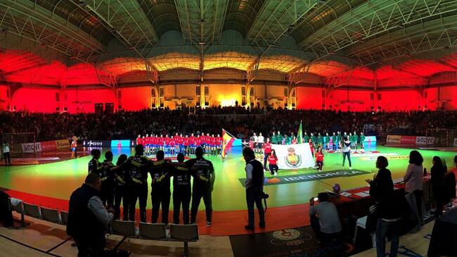 El pabellón Pitiu Rochel, partido de la Selección Española Femenina de Balonmano