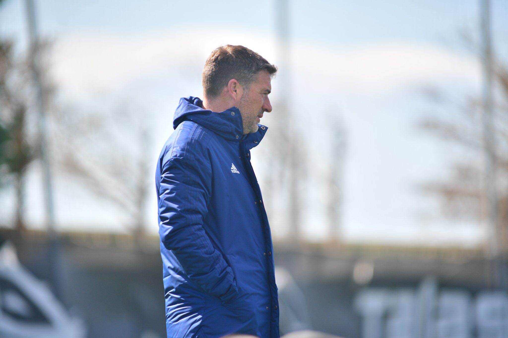 Luis Carrión durante el entrenamiento de esta mañana en Pinatar Arena