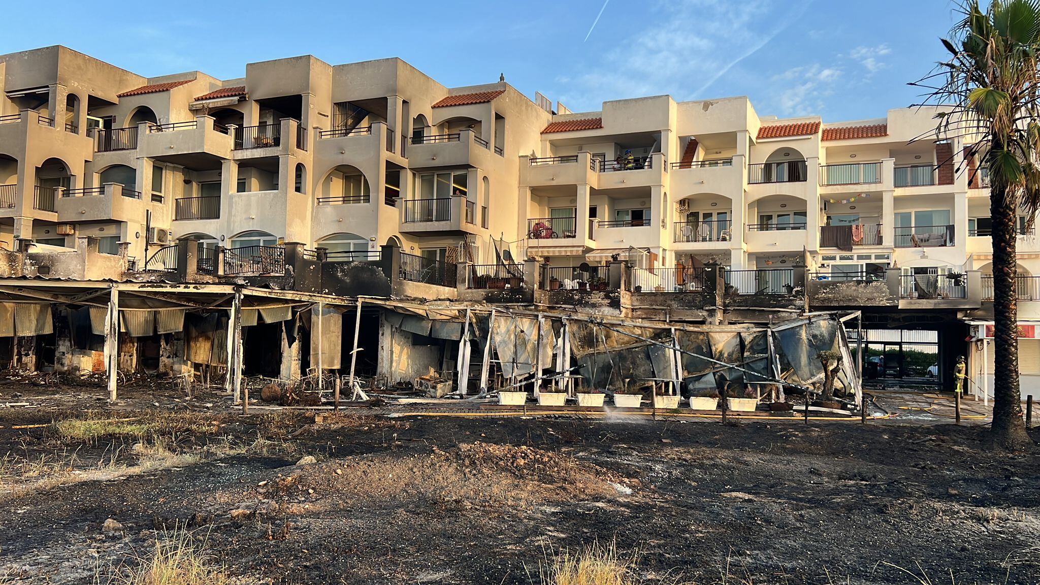 Imagen de los locales calcinados