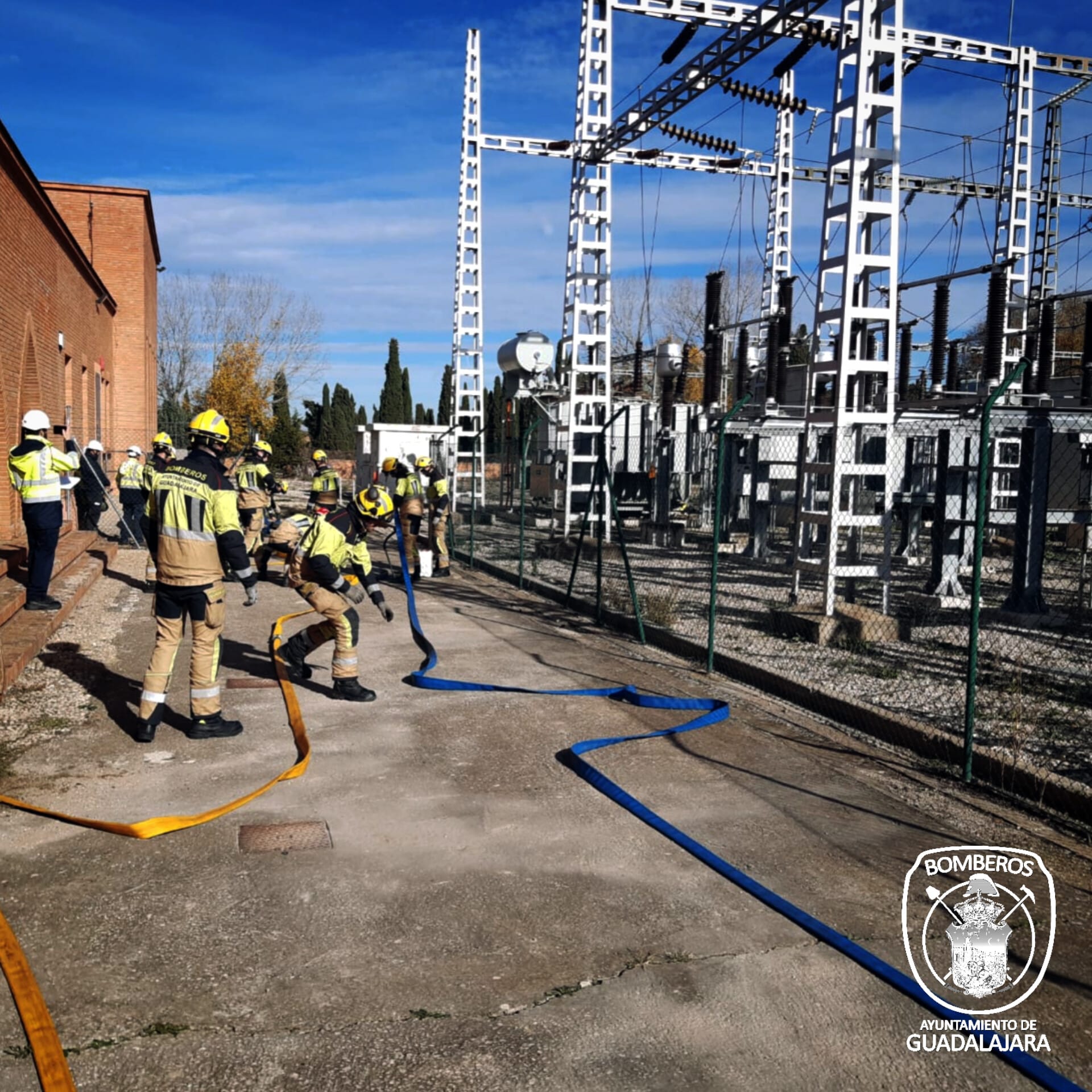 Simulacro en subestación/Foto BomberosGU