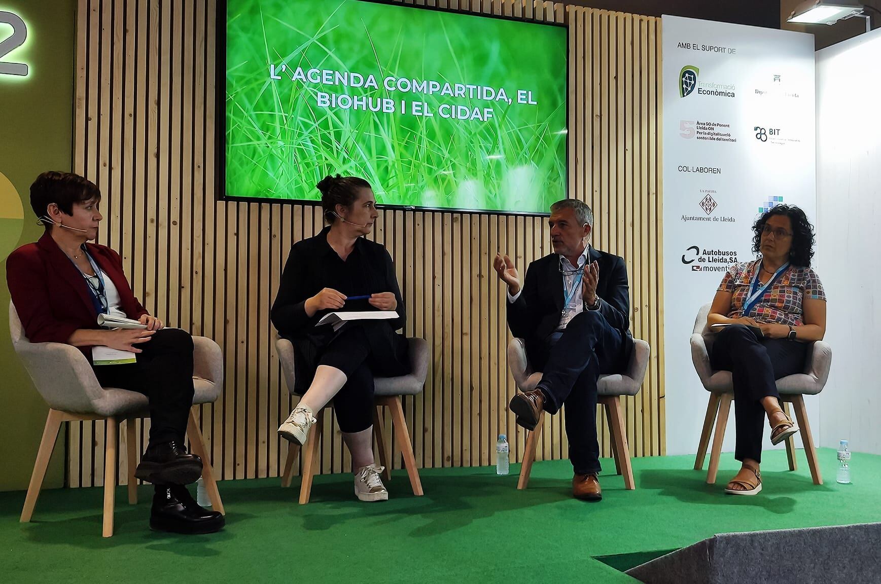 Agenda Compartida, Biohub i Cidaf. Taula de debat amb Teresa Botargues, Mercè March, Miquel Aran i Tatiana Fernández durant el 6è Fòrum Agroalimentari de Ràdio Lleida.