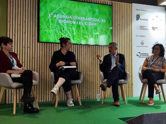 Agenda Compartida, Biohub i Cidaf. Taula de debat amb Teresa Botargues, Mercè March, Miquel Aran i Tatiana Fernández durant el 6è Fòrum Agroalimentari de Ràdio Lleida.