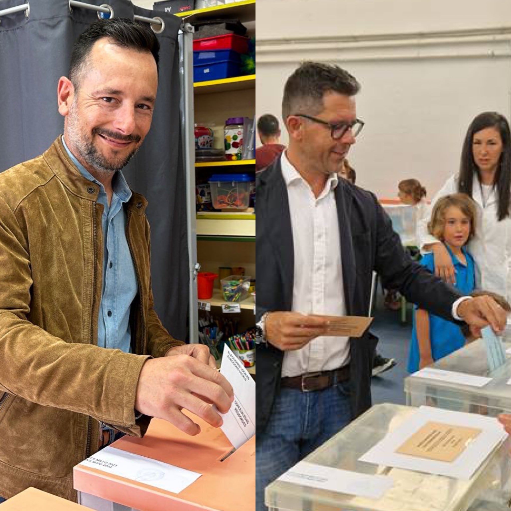 Rafa Ruiz y Rafa Triguero durante sus votaciones