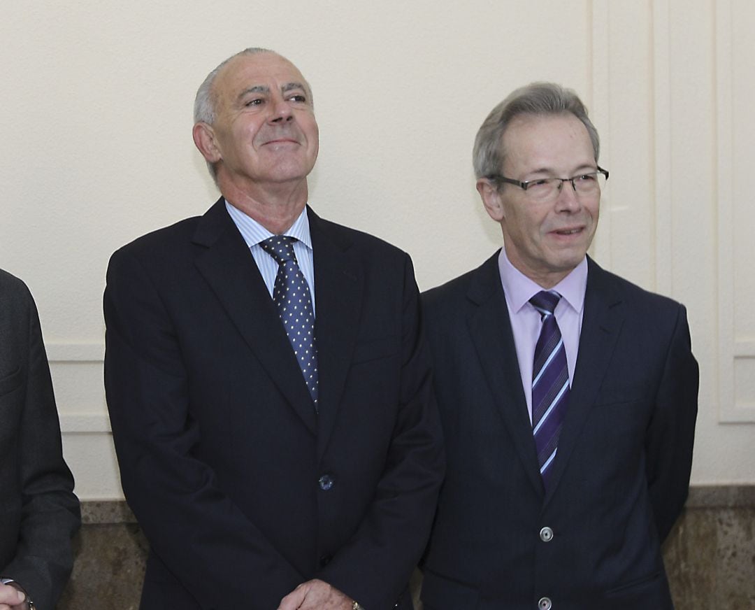 Imagen del fiscal jefe, José Luís Cuesta, con el presidente de la Audiencia Provincial, José Manuel Marco