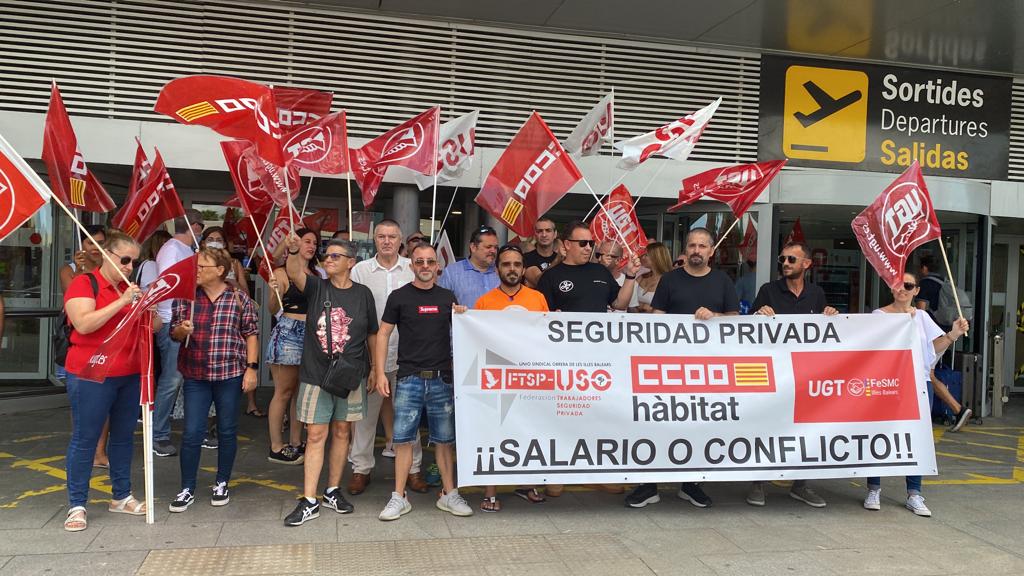 Imagen de archivo de una protesta laboral en el Aeropuerto