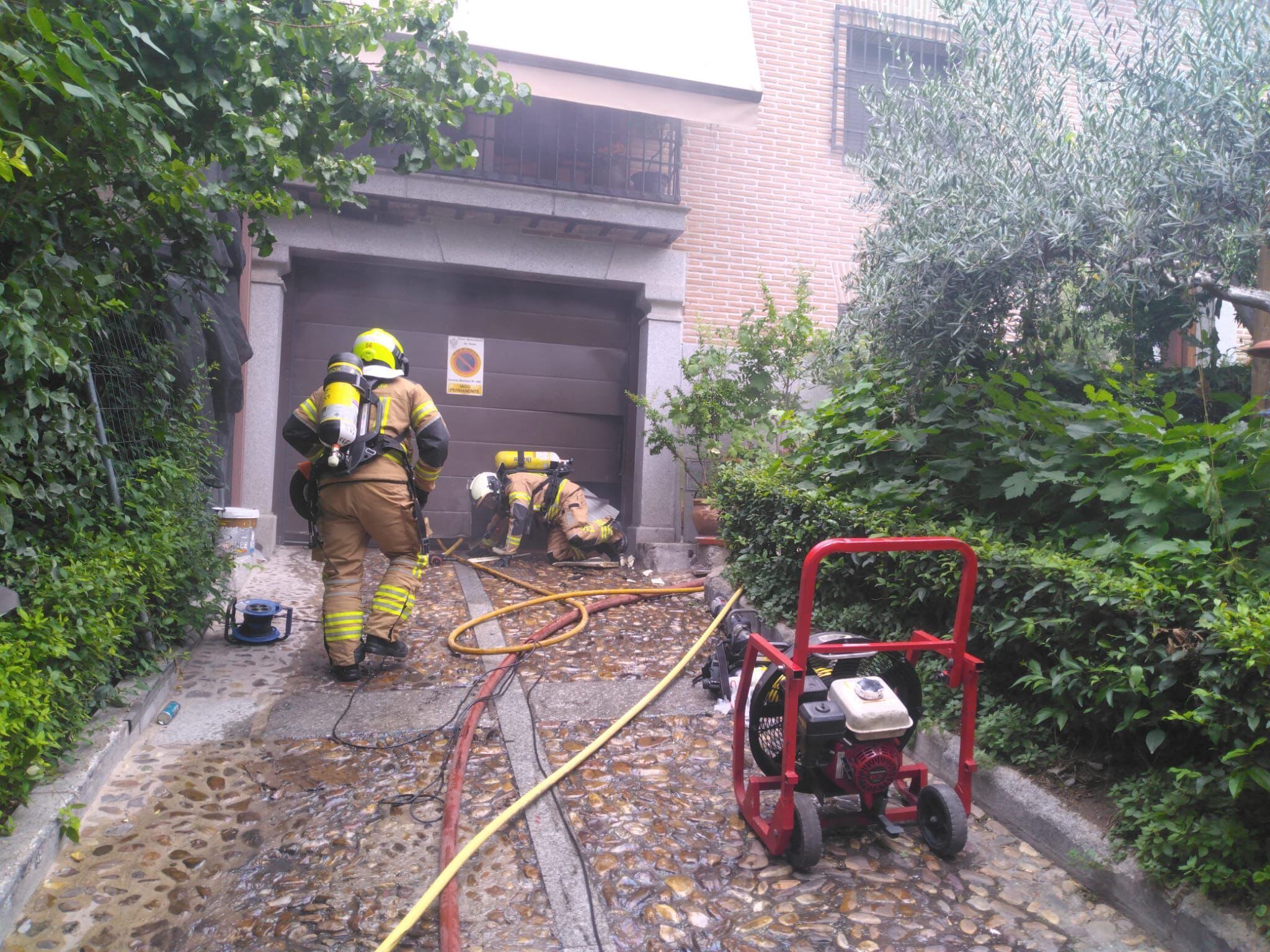 Incendio en la bajada de San Juan de los Reyes