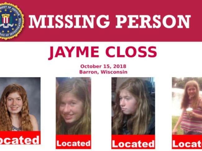 Mensaje del FBI sobre la aparición de Jayme Closs