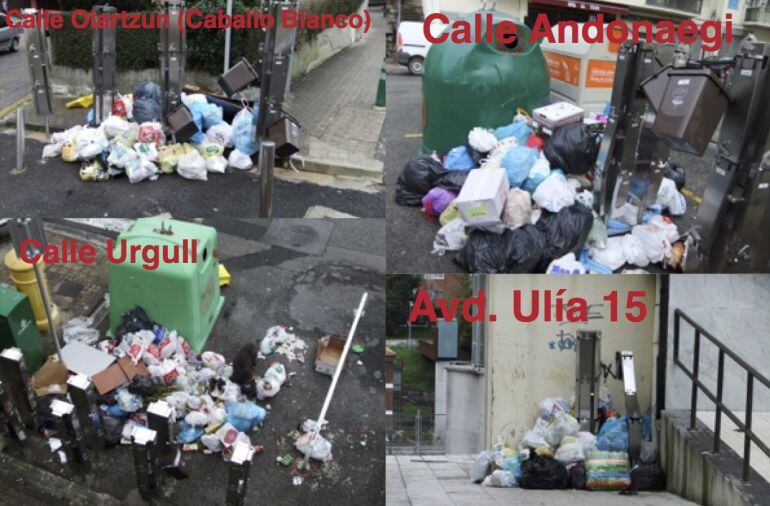 La basura se acumula en las calles de Pasaia, lo que provoca problemas de ratas e insalubridad.