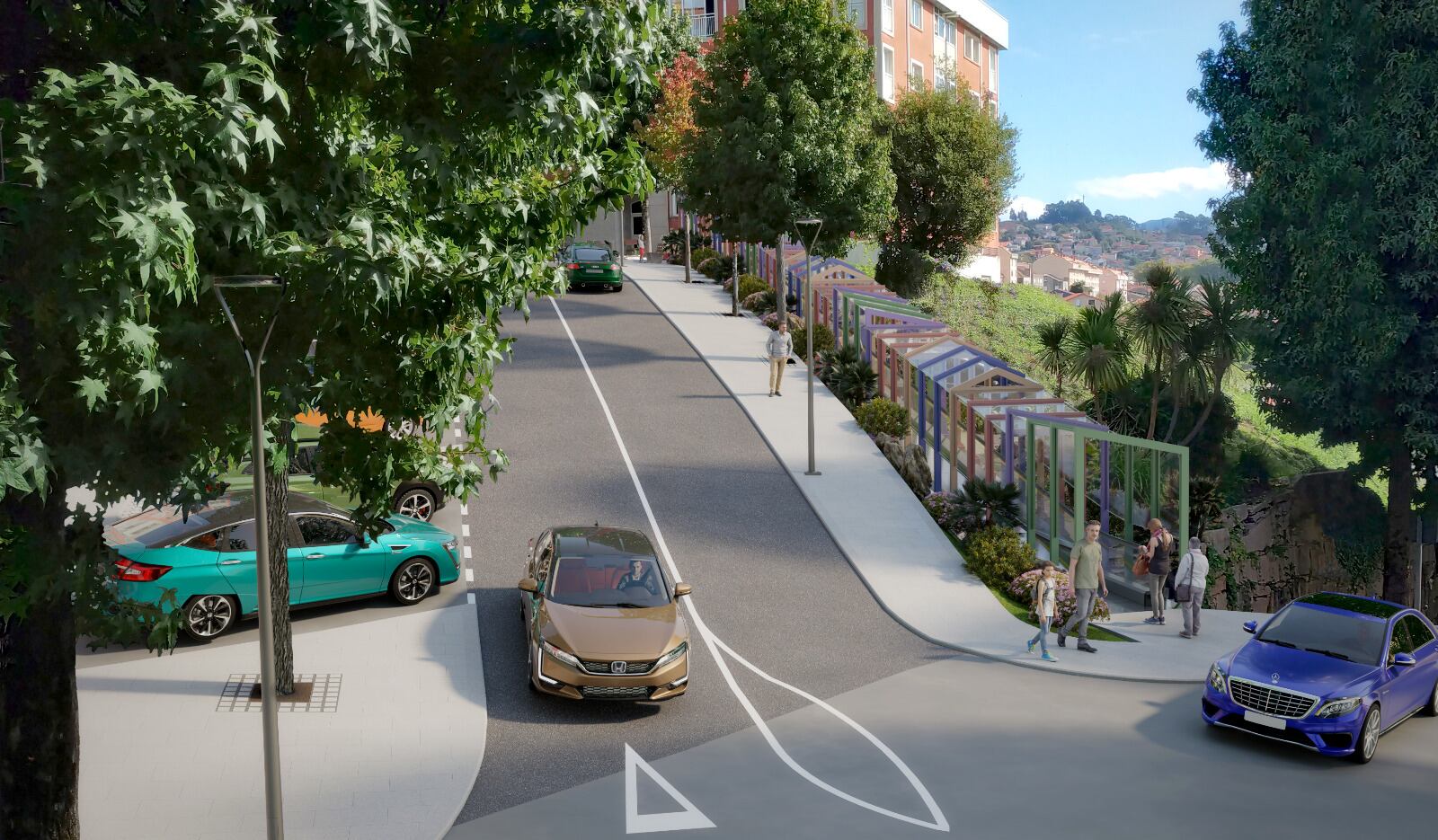 Infografía de la rampa mecánica proyectada para Lavadores