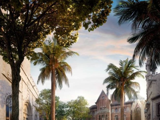 Recreación de la futura plaza de Brujas