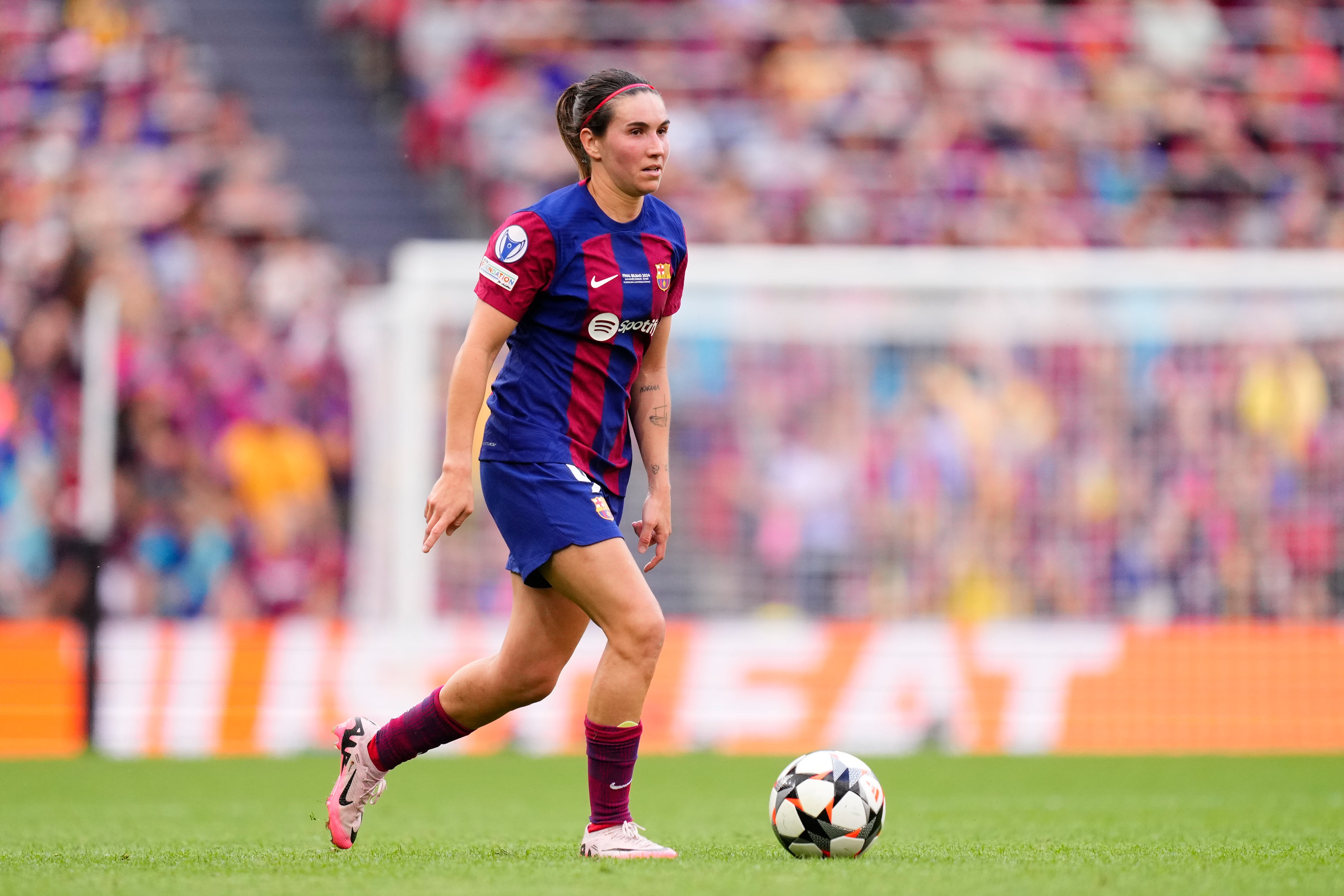 Mariona Caldentey, durante un partido del FC Barcelona