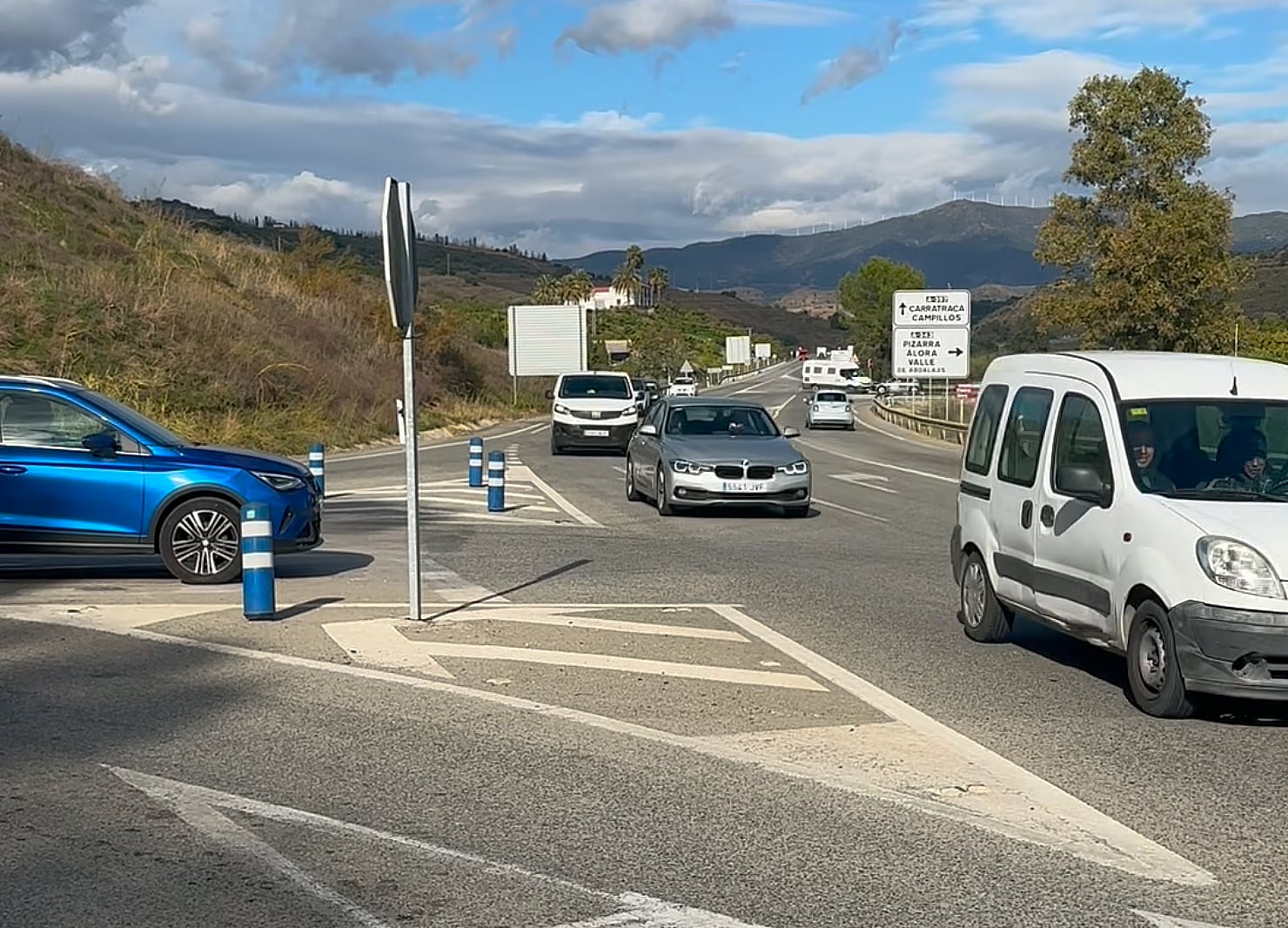 Acceso a la A 357 desde Álora y Pizarra