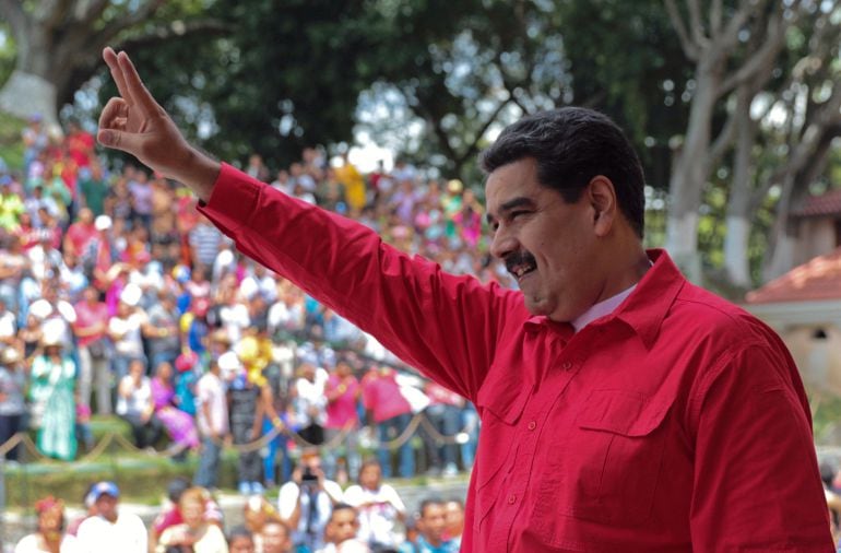 Nicolás Maduro en un encuentro en el Palacio de Miraflores. 