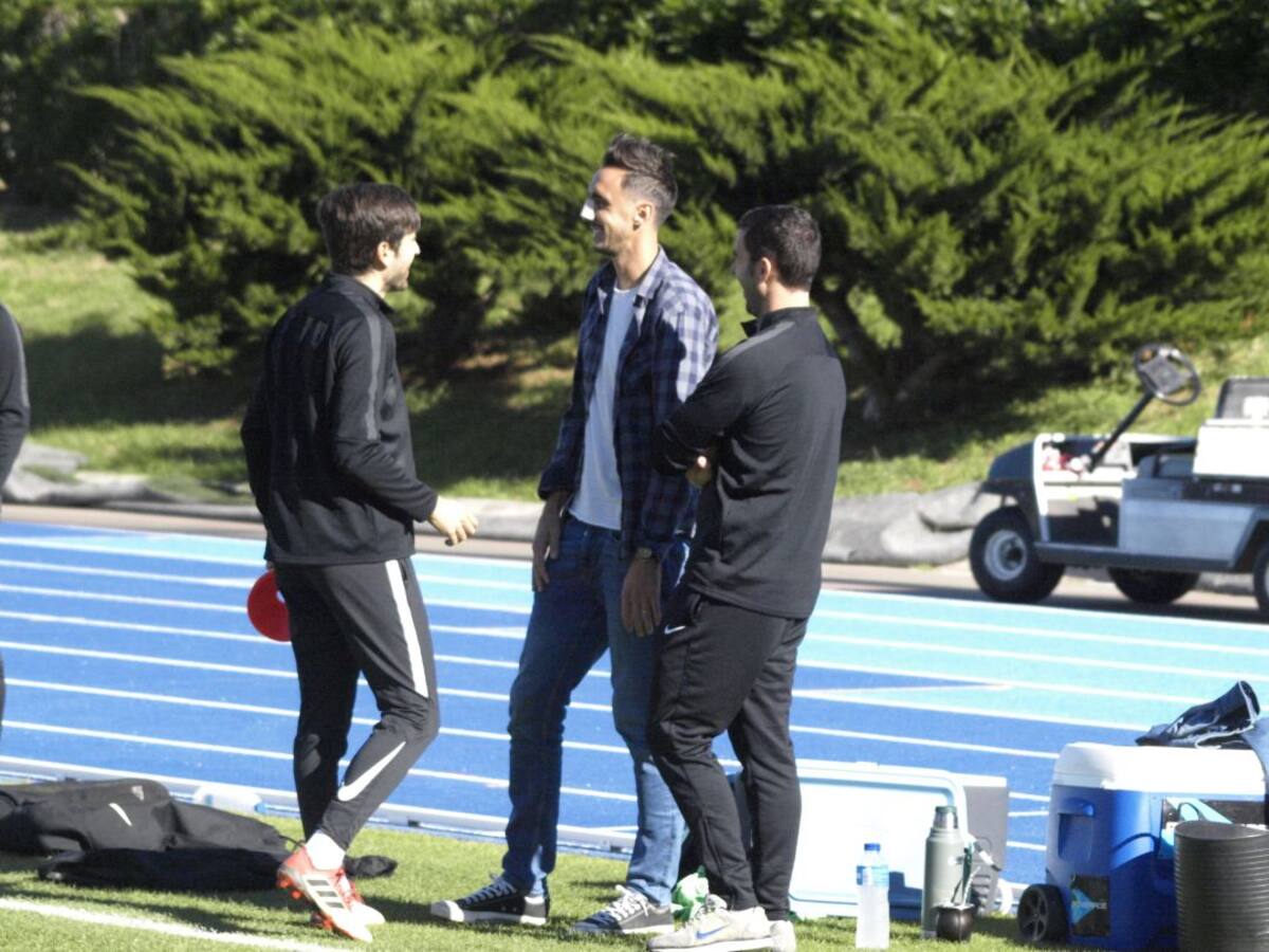 Caballero visita al equipo tras la operación