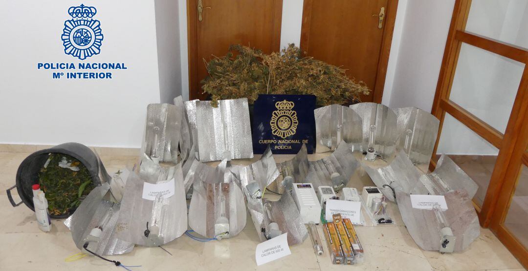 Material incautado por la Policía