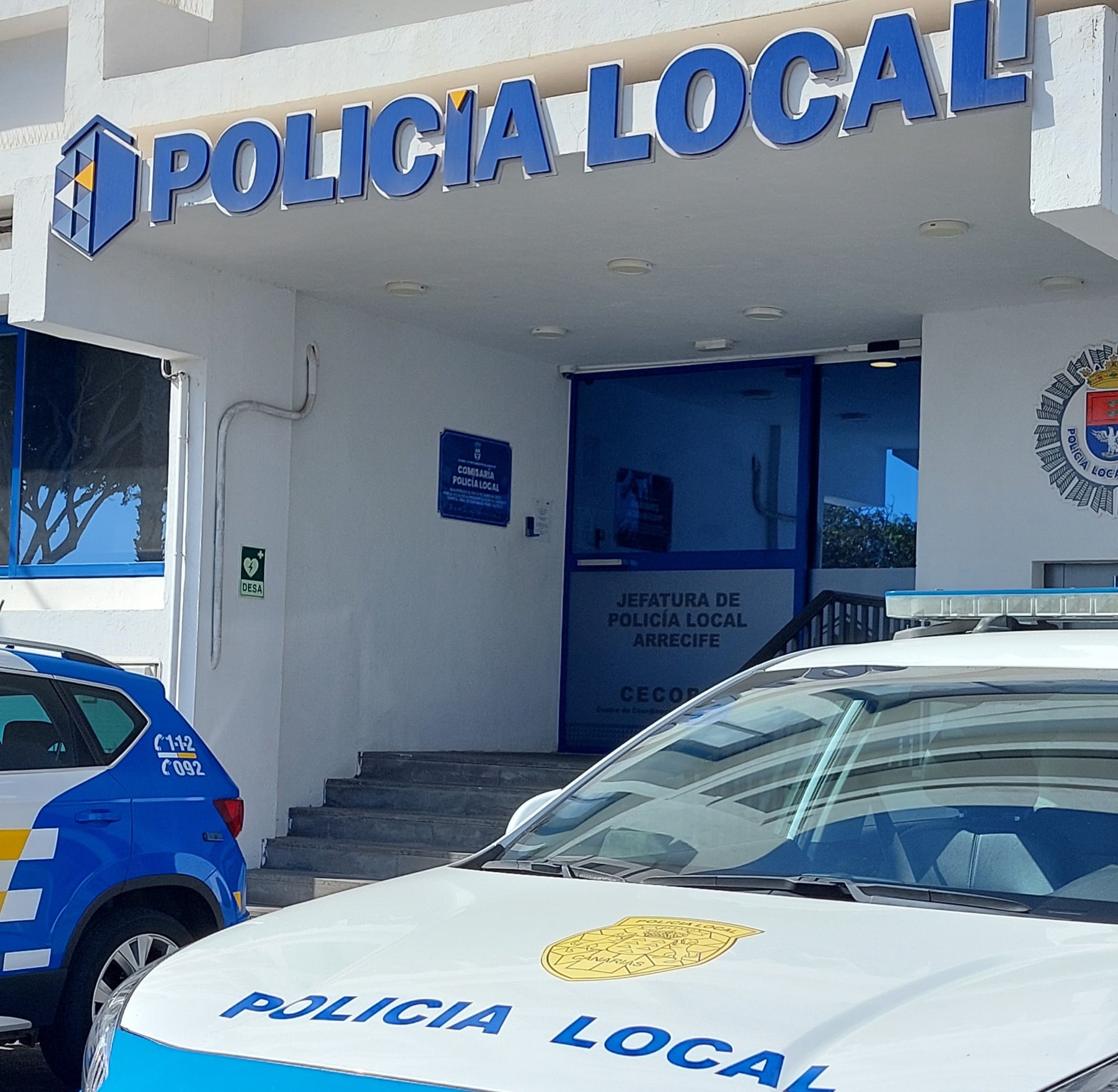 Exterior de la sede de la Policía Local de Arrecife