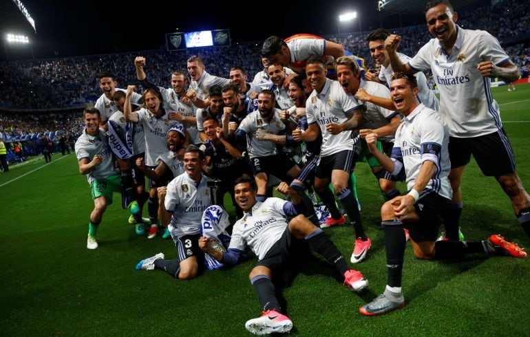 El Real Madrid celebra su título de Liga 