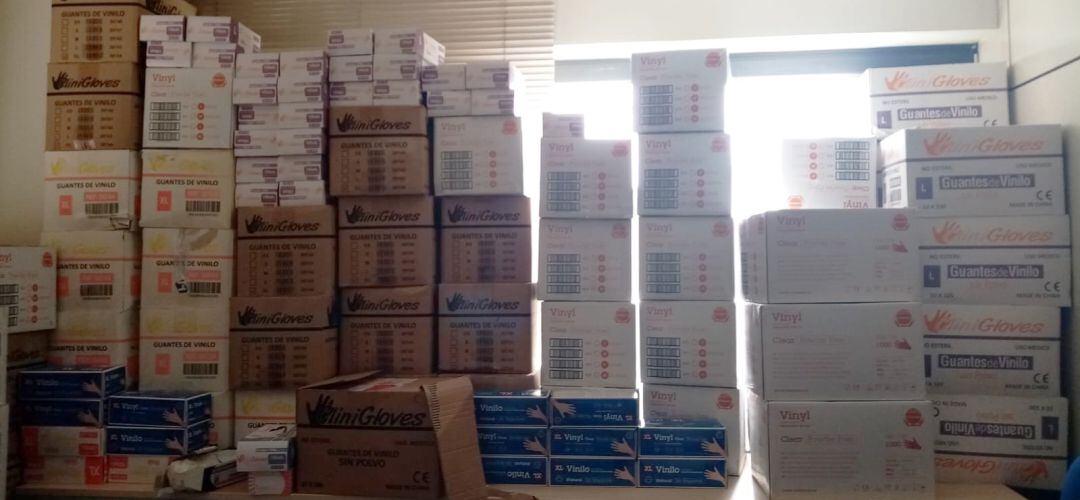 Algunos de los guantes intervenidos por la Policía Local de Getafe estos últimos días