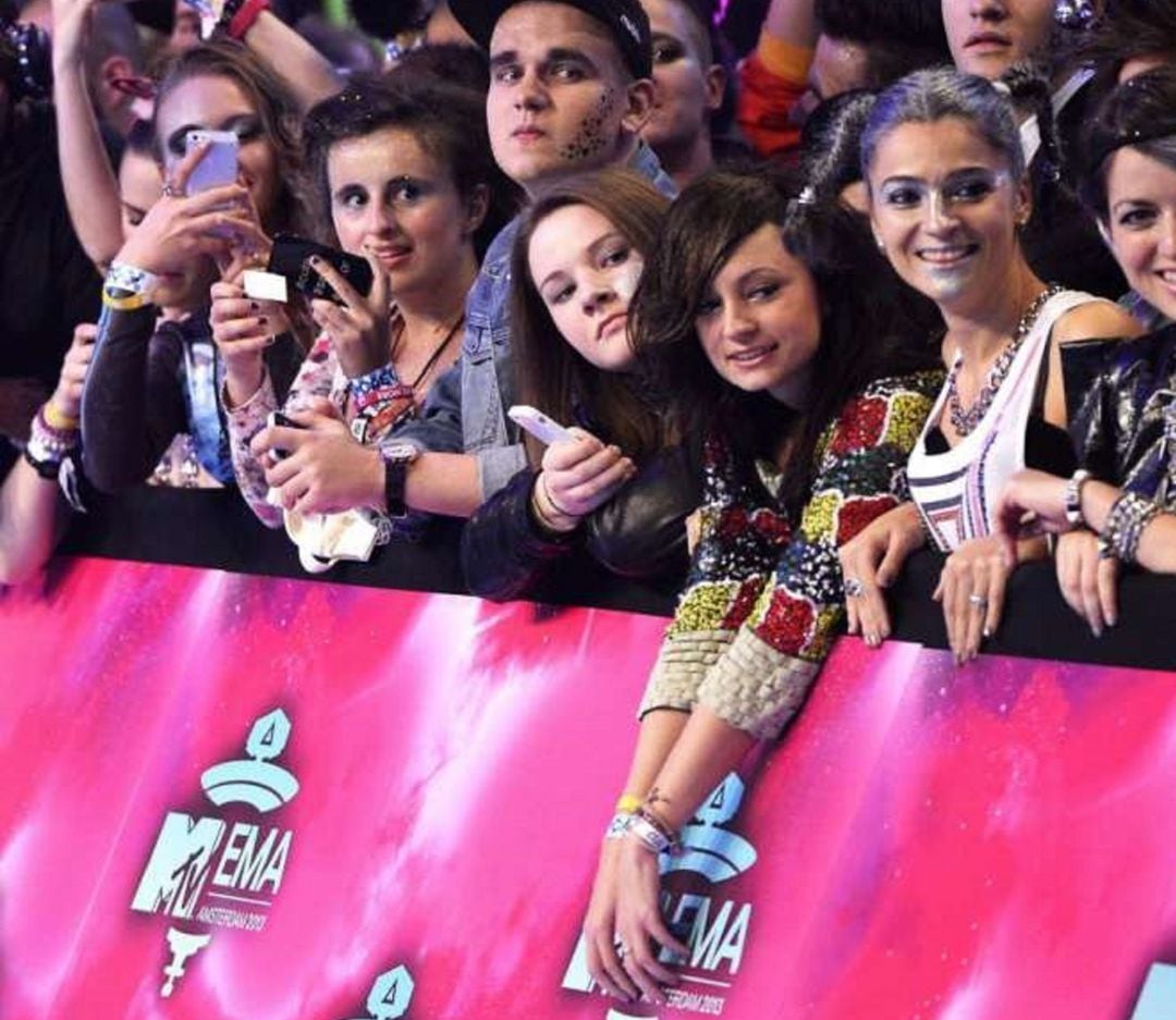 Fans de MTV en una gala de entrega de los Premios Europeos de la Música