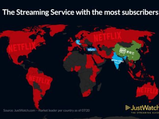 Mapa de datos de las plataformas de JusWatch