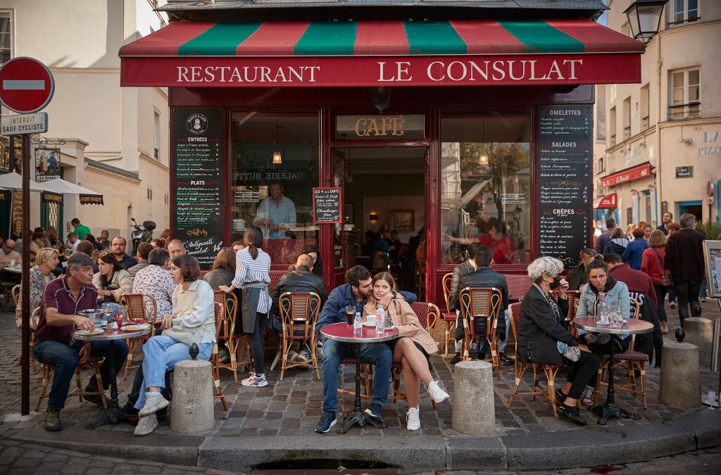 Un restaurante del barrio de Montmatre, en París.