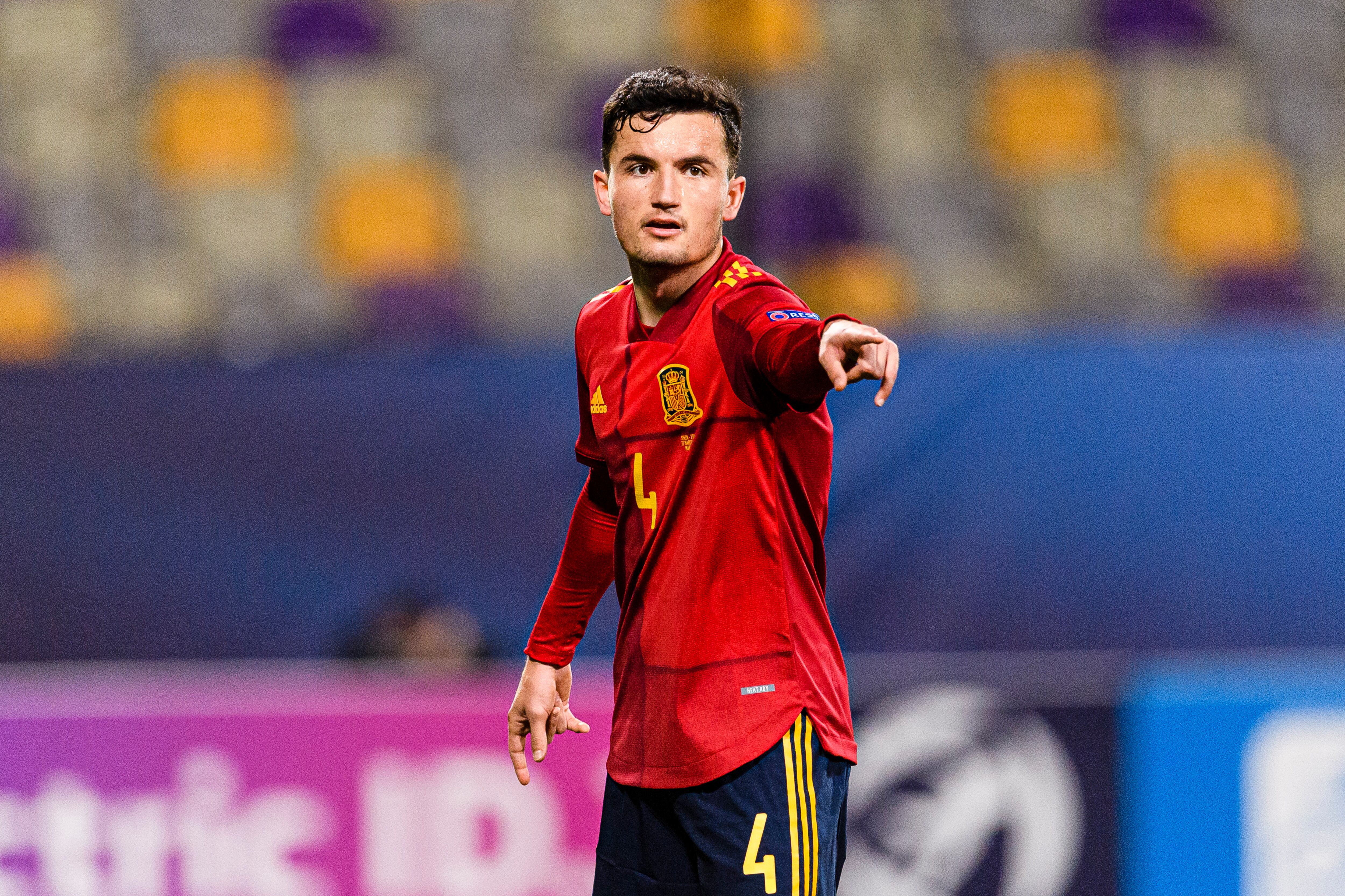 Hugo Guillamón durante un partido del Eurupeo Sub-21 entre España e Italia / (Photo by Marcio Machado/Getty Images)