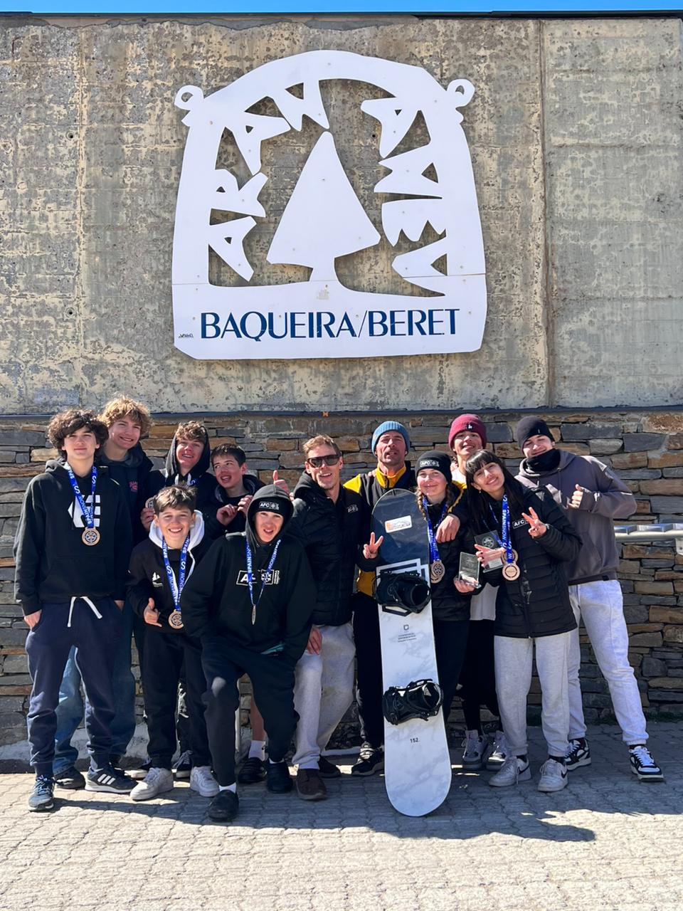 Els integrants de l'Andorra Freestyle Club a Baqueira.