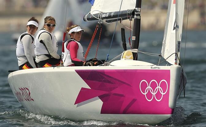 Las españolas Tamara Echegoyen, Sofía Toro y Ángela Pumariega compiten en las pruebas del Match Race-Elliott 6