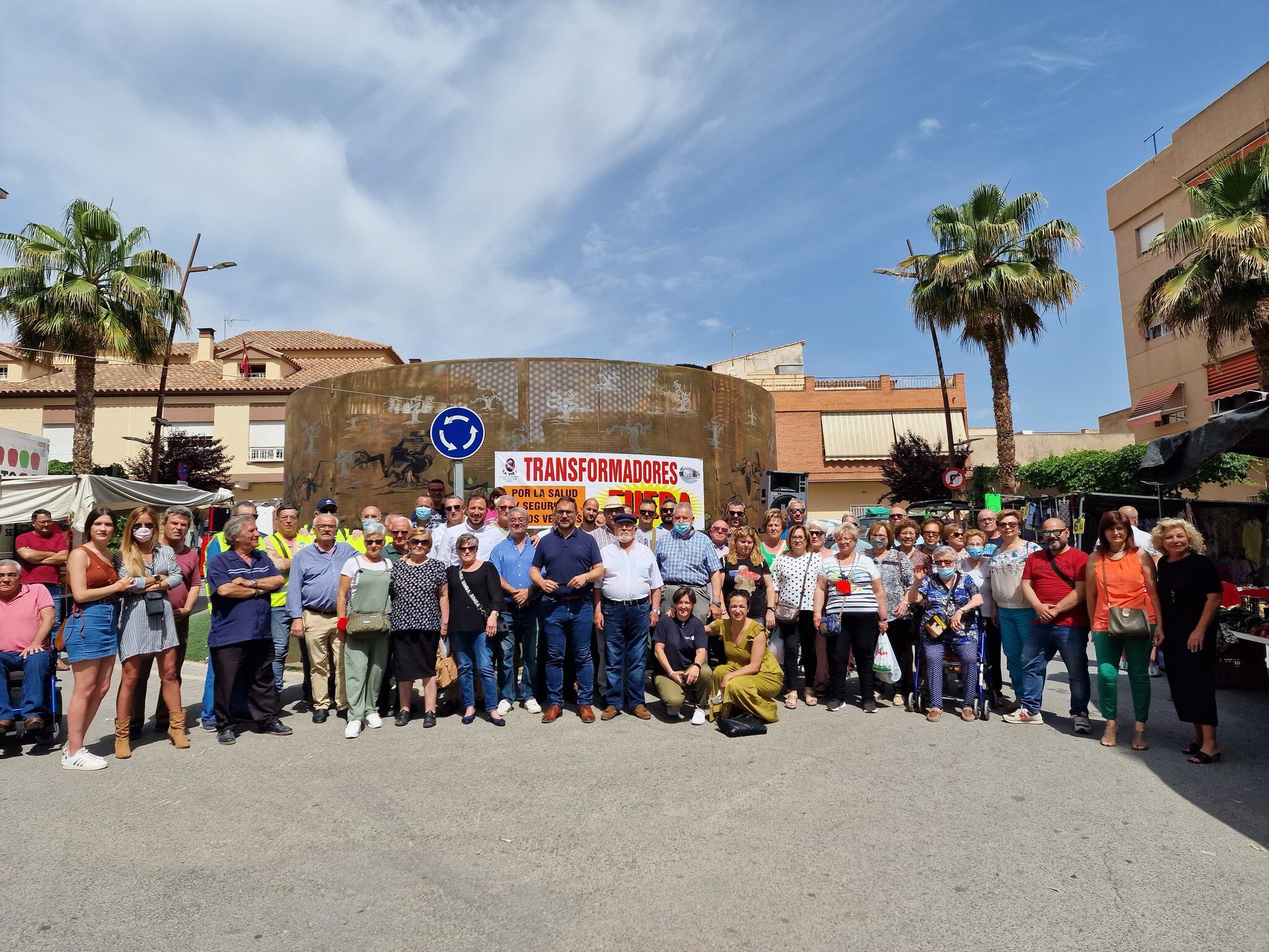 Protesta de los vecinos de la Viña en Lorca