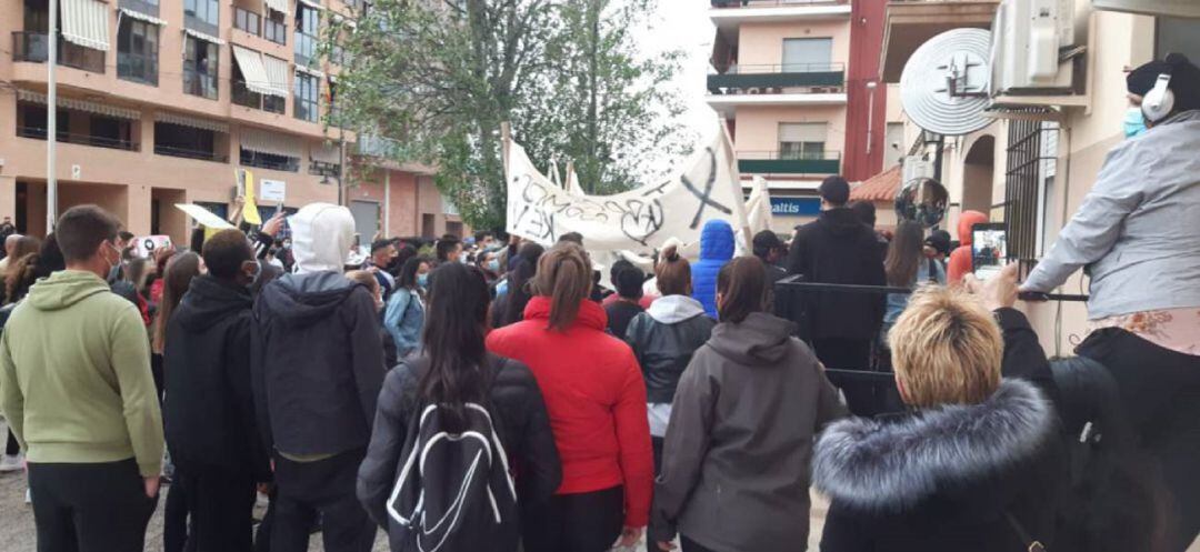 Protestas a consecuencia del homicidio que tuvo lugar a comienzos de mayo en Jumilla