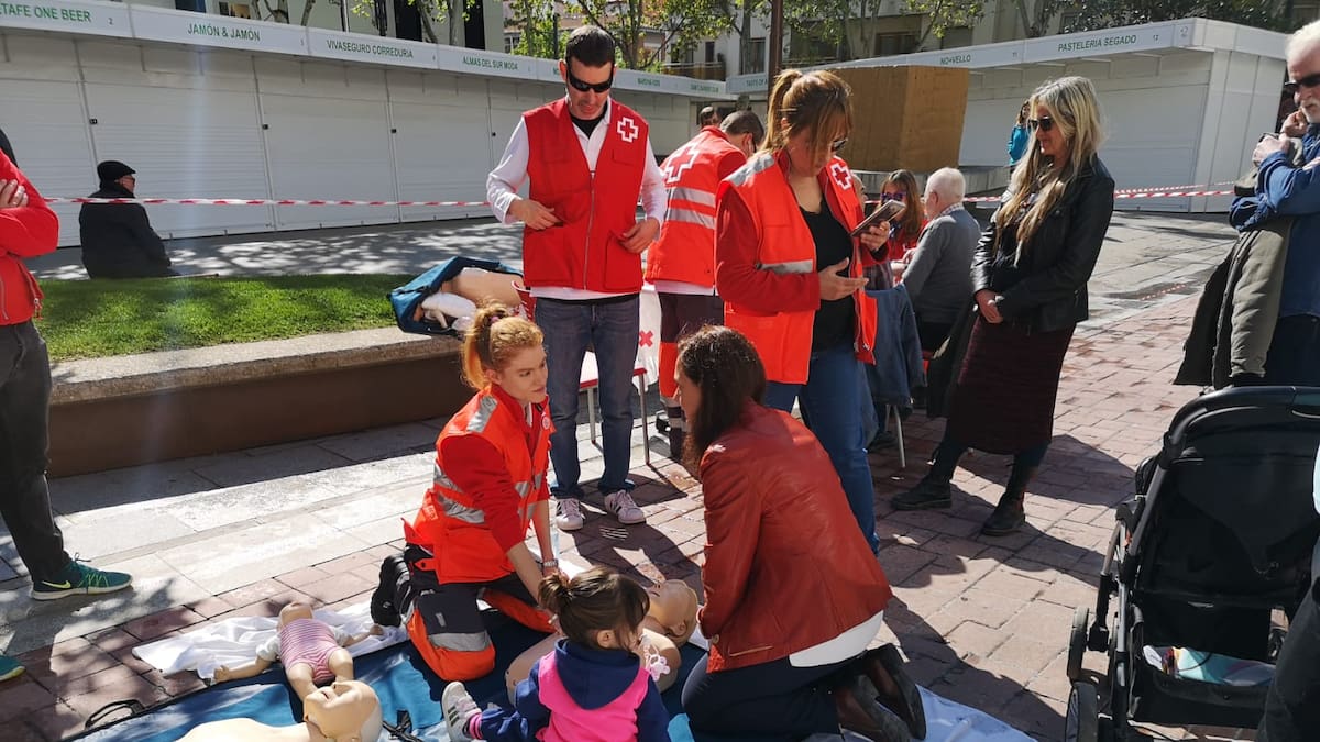 La plaza de la Unesco de Getafe, epicentro de la salud con pruebas y asesoramientos