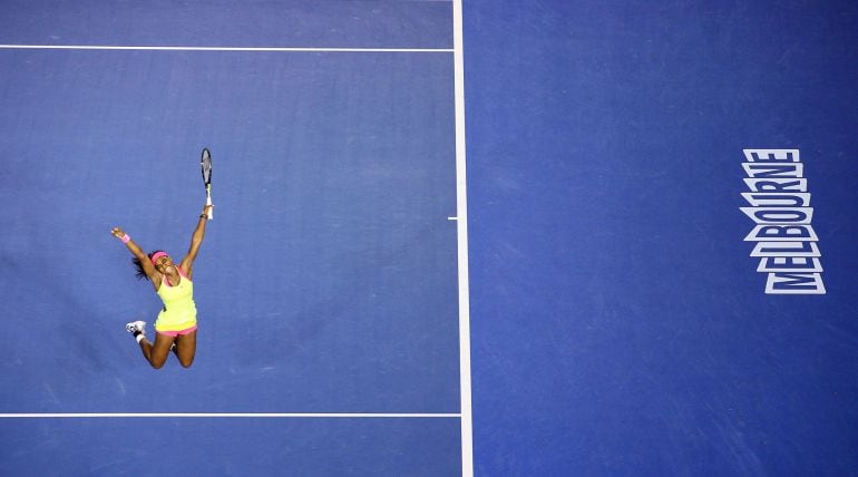 Serena Williams celebra su triunfo en Melbourne