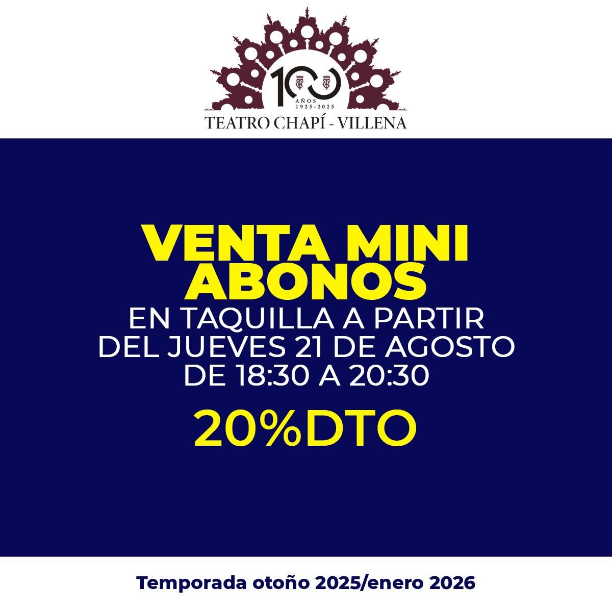 Venta de mini abonos