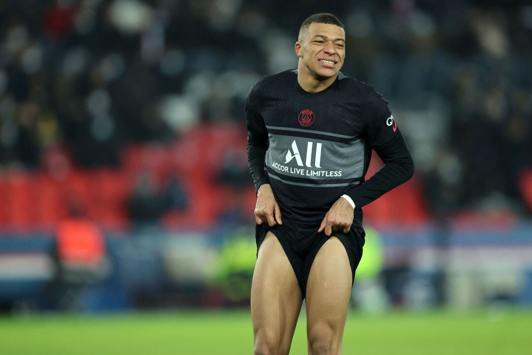 Mbappé durante el último partido con el PSG