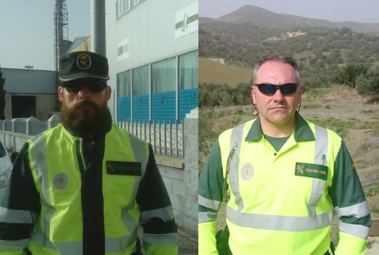 Francisco y Joaquín los dos agentes que salvaron la vida del bebé de 18 meses