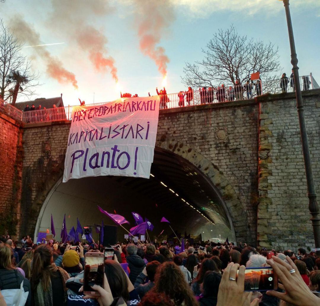 La marcha partía del túnel de El Antiguo hacia el centro de la ciudad. 