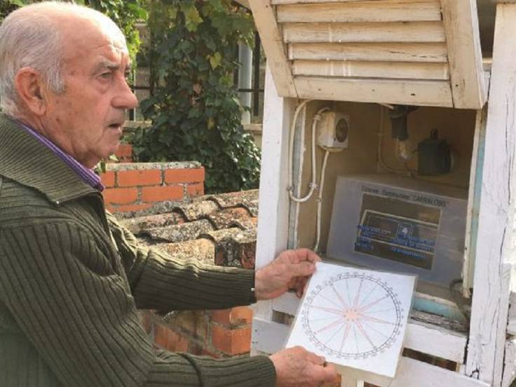 Mariano Bustillo, responsable del Observatorio Meteorológico de Carralobo en Astudillo (Palencia)