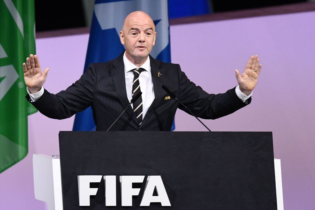 Infantino, durante el congreso de la FIFA en París. 