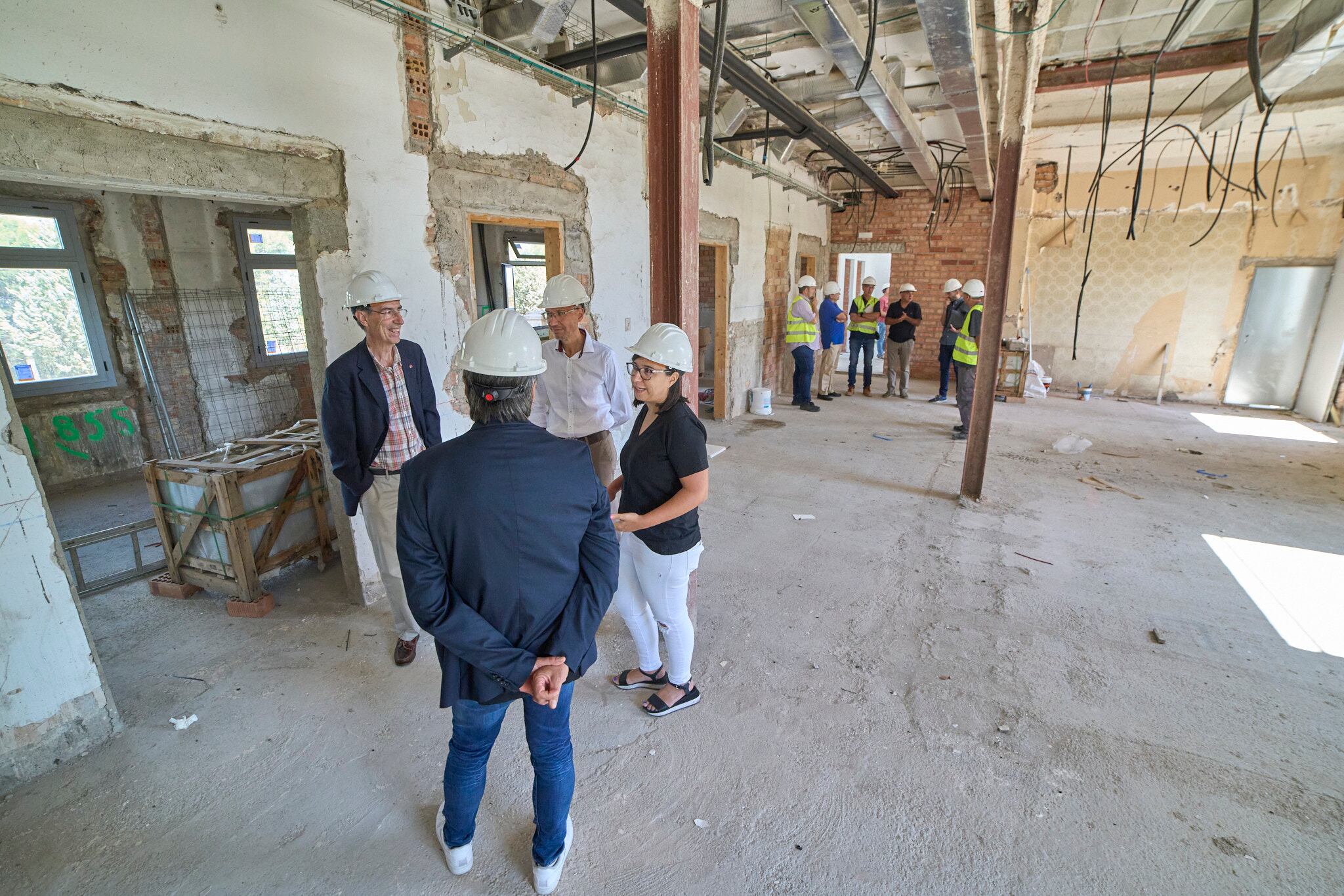 Visita d'obres aquest 18 d'agost. Foto: Mario Gascón/Paeria.