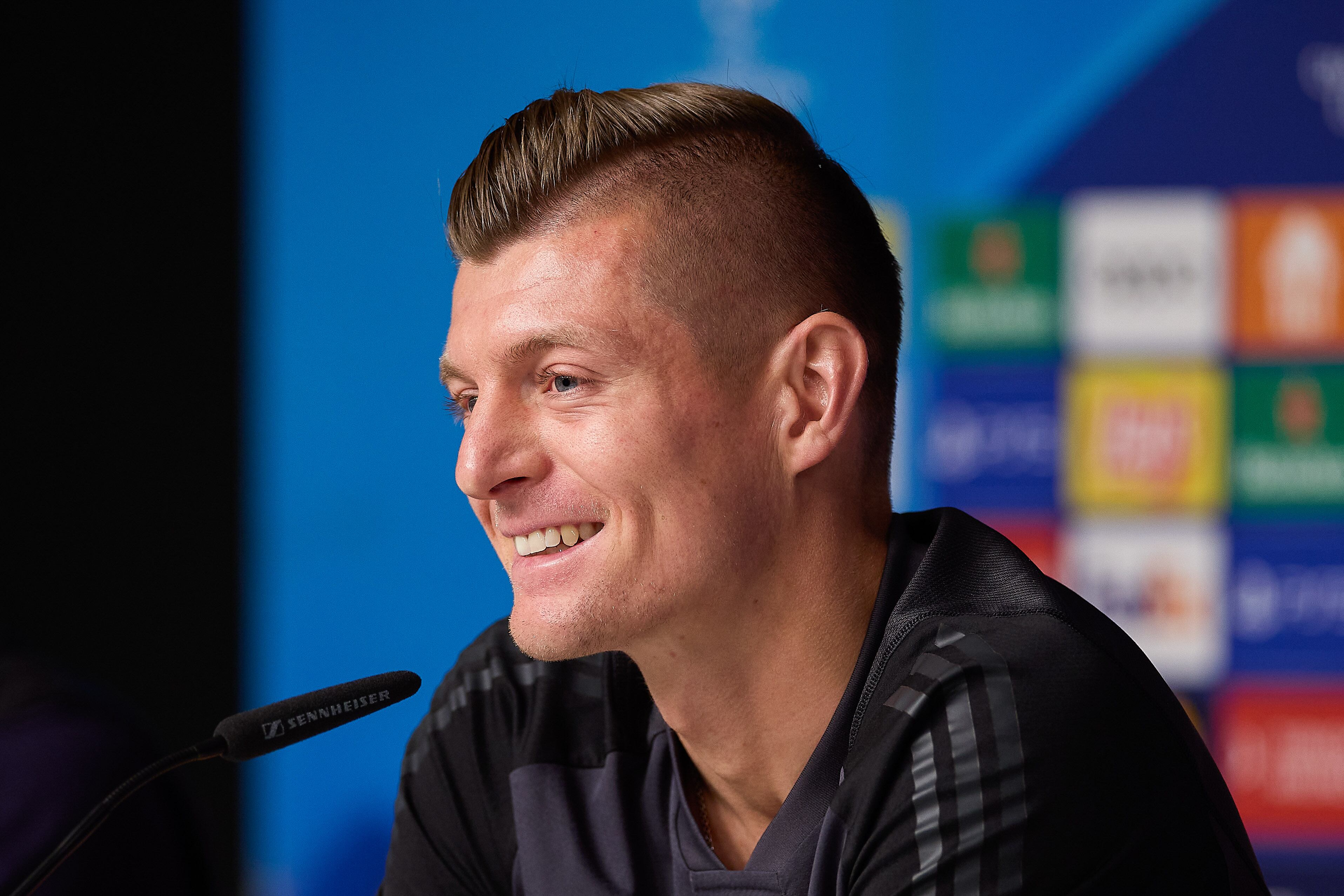 Toni Kroos, en la rueda de prensa previa al Leipzig - Real Madrid de Champions. (Photo by Federico Titone/SOPA Images/LightRocket via Getty Images)