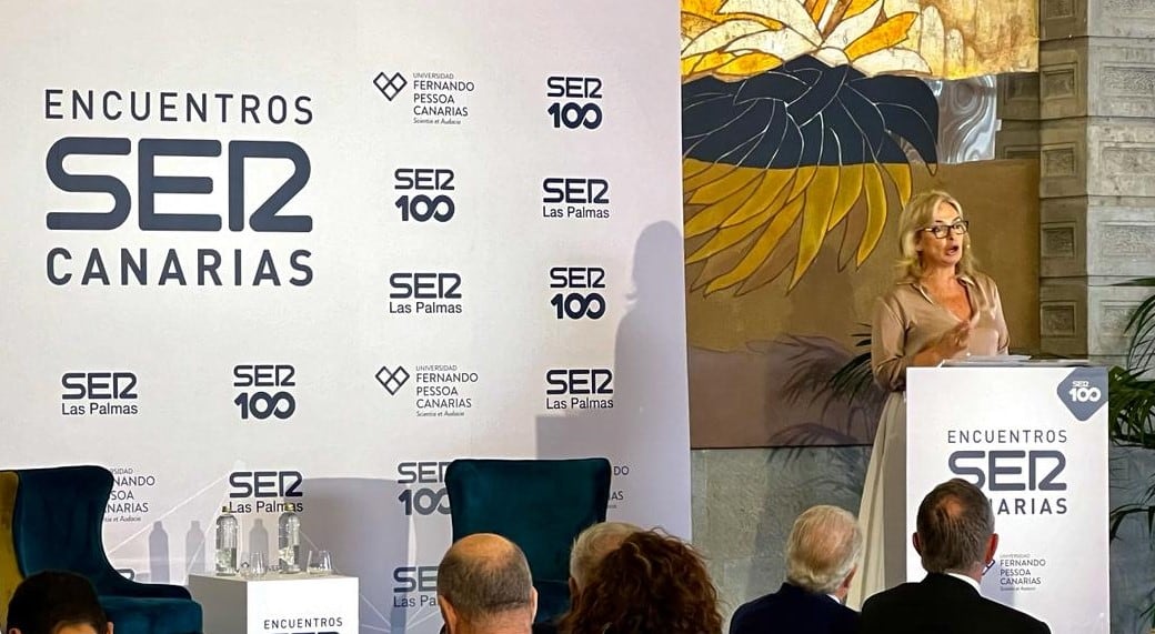 Esther Monzón, consejera de Sanidad del Gobierno de Canarias durante el desarrollo de un Encuentro SER organizado por SER Las Palmas desde el Hotel Santa Catalina Royal Hideaway de Las Palmas de Gran Canaria.