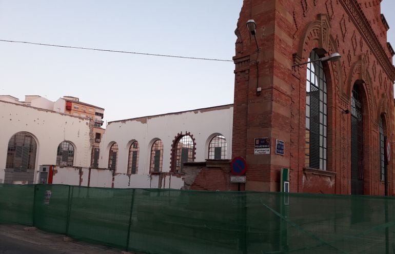 Mercado de Santiago tras su derrumbe.