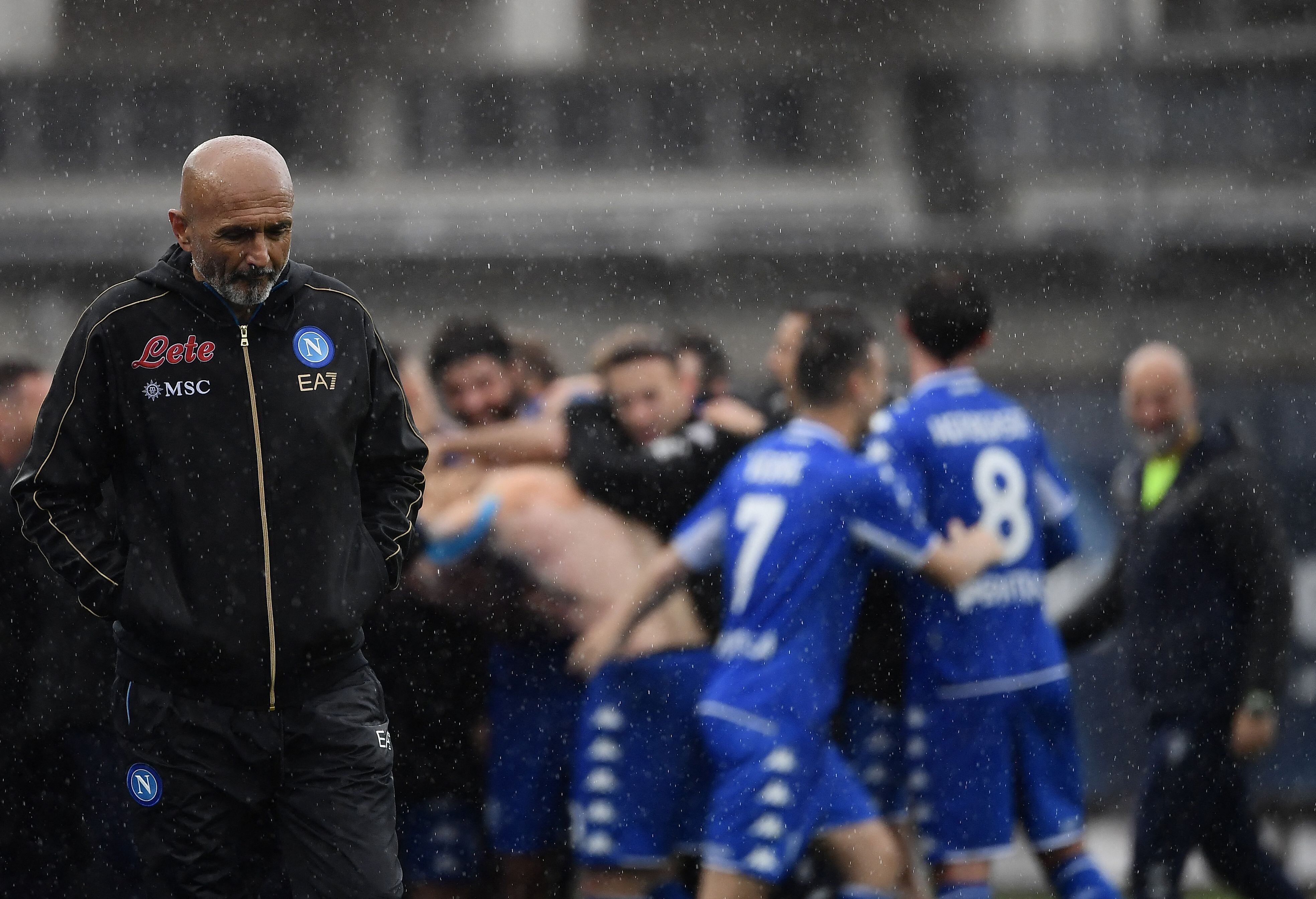 Luciano Spalletti, entrenador del Nápoles,  en el tercer gol del Empoli