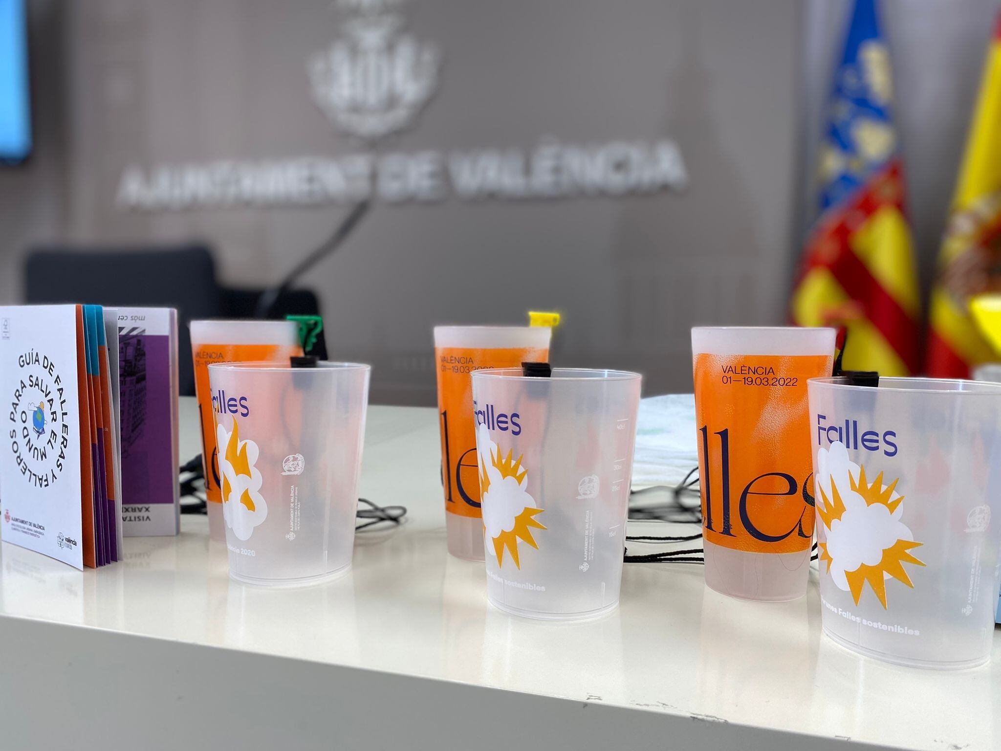 Vasos reutilizables que se regalarán en Fallas