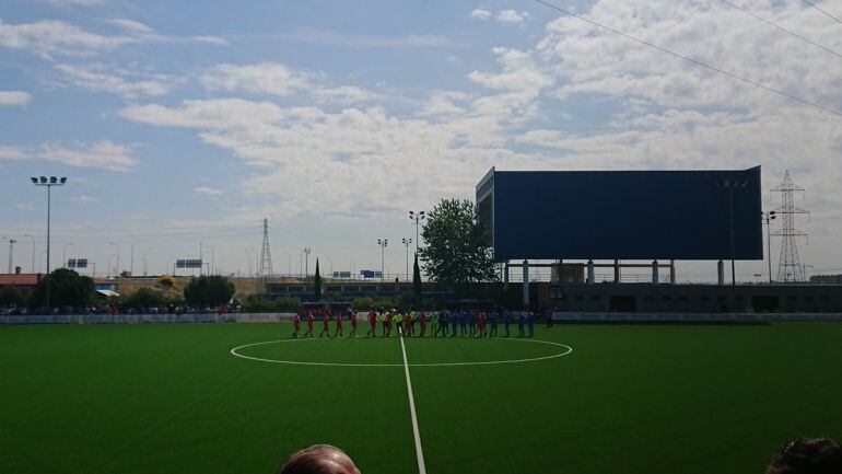 Imagen del partido del Getafe B ante el Coria